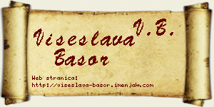 Višeslava Basor vizit kartica
